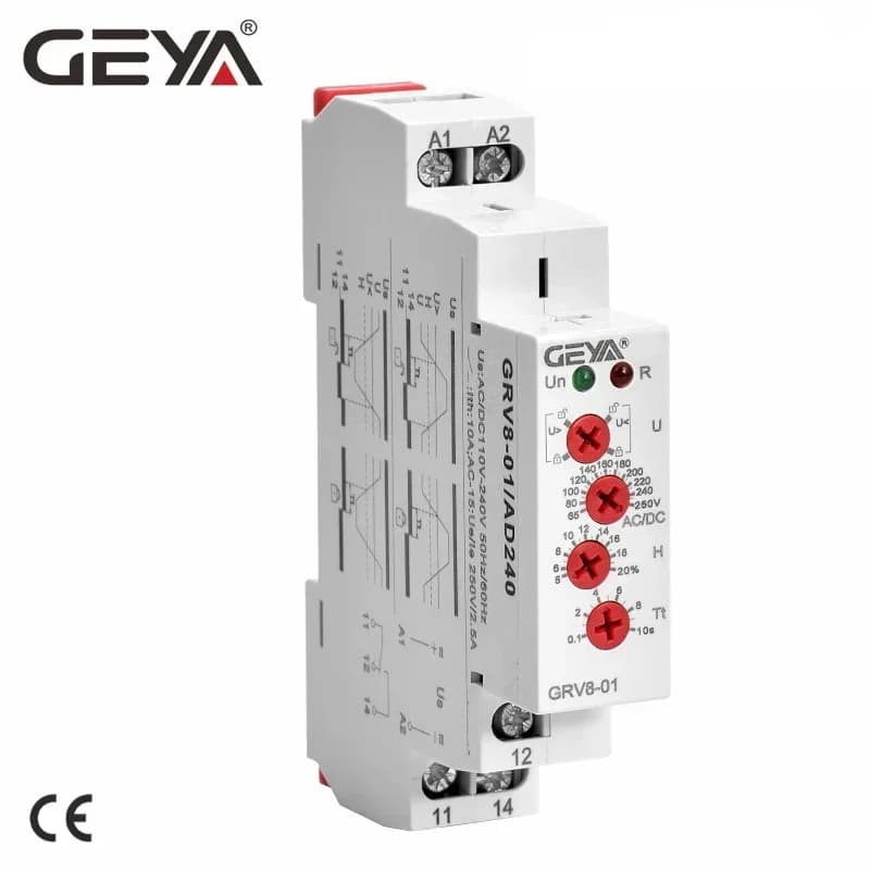 GEYA-Citations de tension DC12V sur-sions ou sous-tensions Citations de protection 220V 10A Citations de surveillance de tension électrique GRV8-01