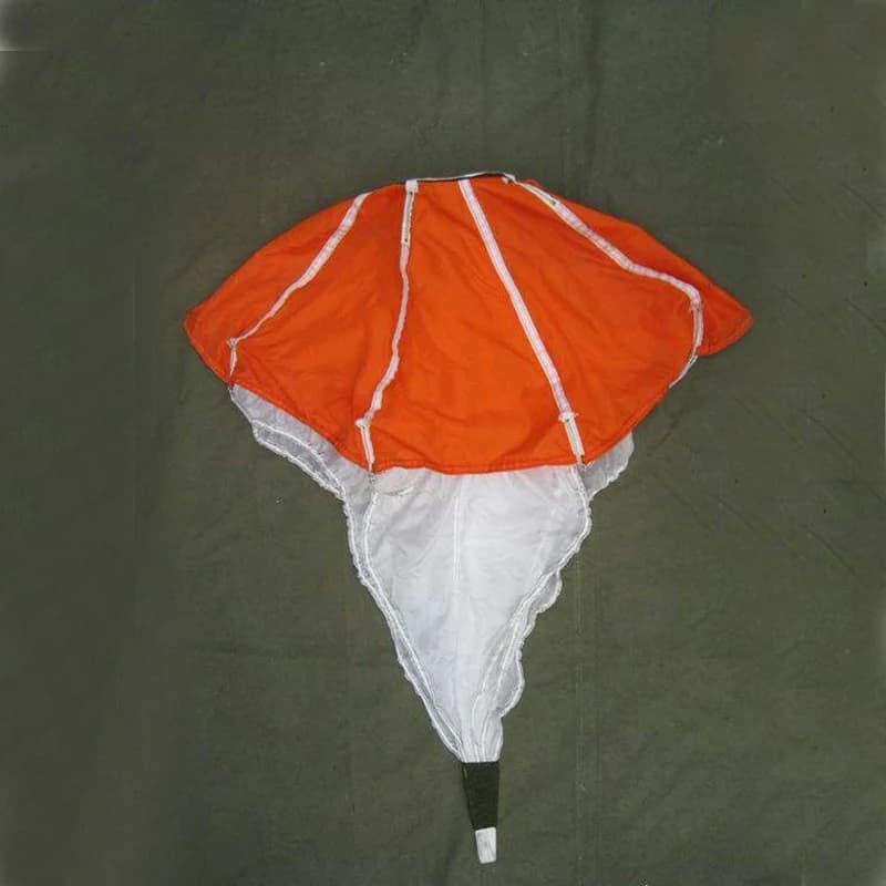 1 pièce - Modèle de chute de pilote miniature de 1 mètre de diamètre - Jouet ​   Parachute en tissu nylon à lancement par ressort pour