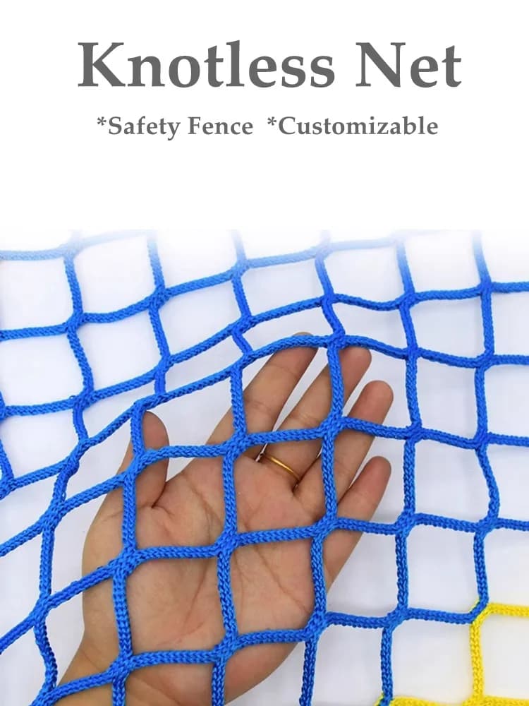 Filet sans nœuds personnalisable de 4mm, clôture de sécurité pour aire de jeux pour enfants, filet de Trampoline sans nœud, maille Anti-chute