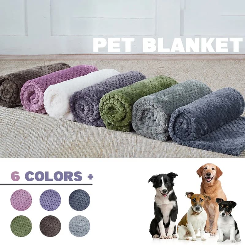 Couverture douce pour animaux de compagnie, couverture de couchage en peluche pour chien, couleur unie, lavable, coussin de canapé, Portable, chaud,