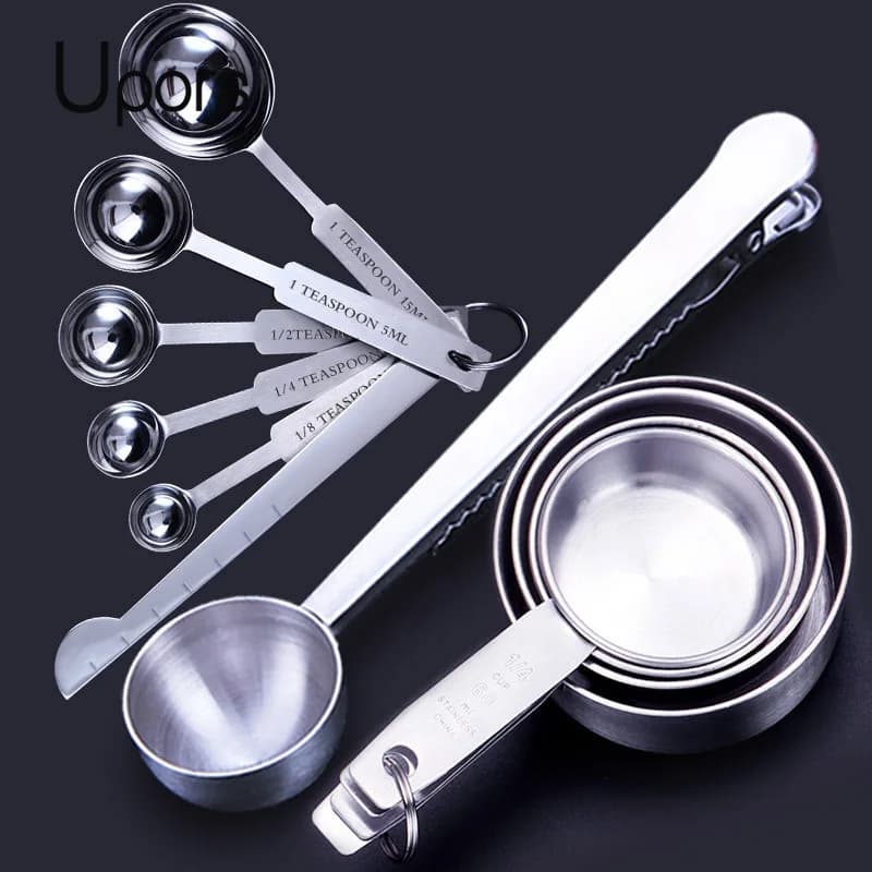UPORS tasses à mesurer ensemble de cuillères à mesurer de cuisine empilables de qualité supérieure ensemble de tasses à mesurer et cuillères en