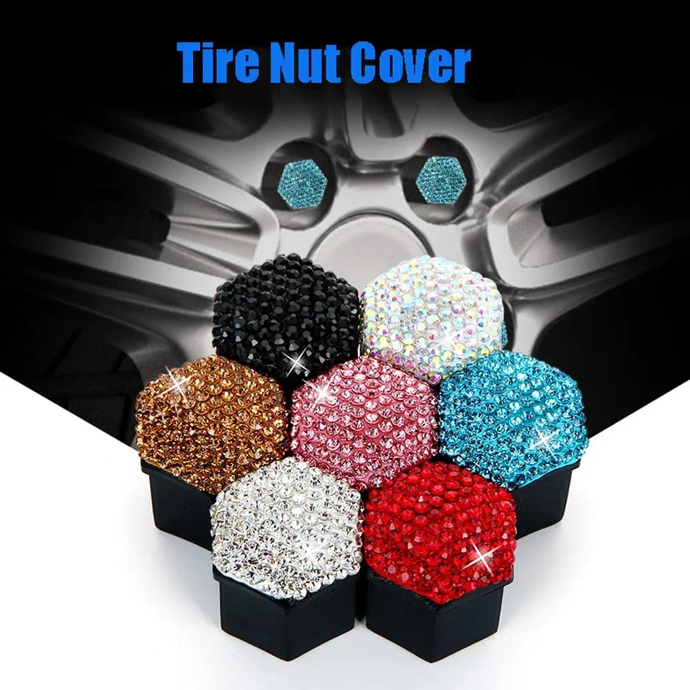Couvercle de protection de vis de voiture, capuchons de moyeu diamantés, anti-rouille, couvercle d'écrou de roue, couvercle de jante, cadeau pour