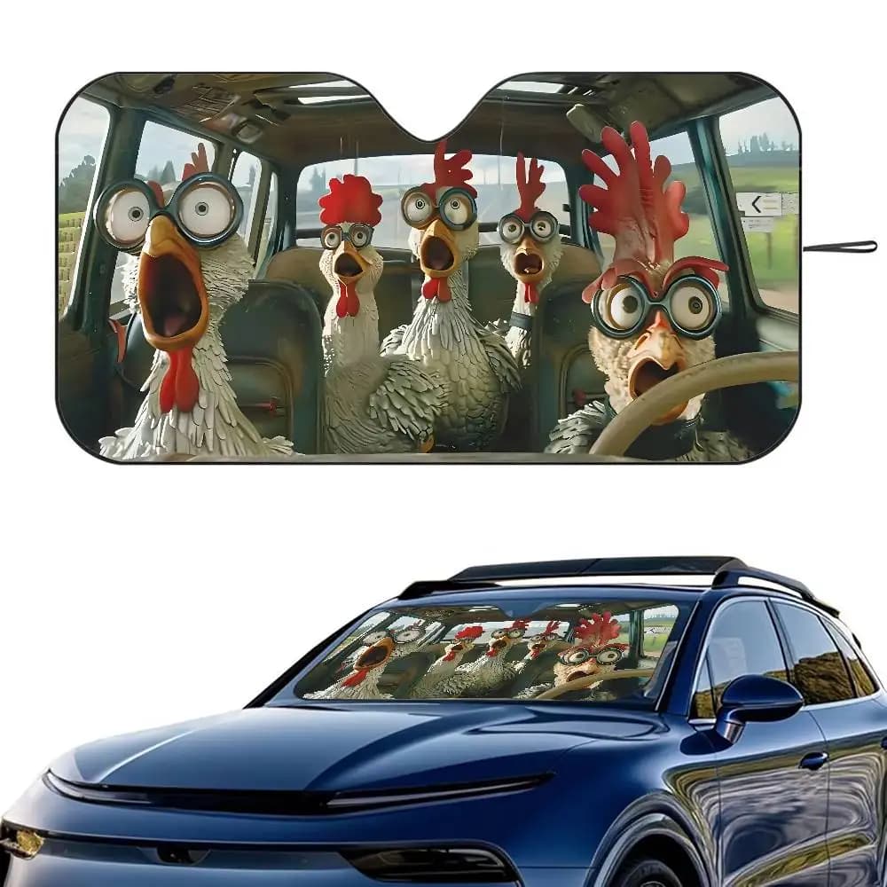 Pare-soleil pliable à trois couches pour conduite de poulet, course à pied, voiture, isolation par ventouse, blocs de rayons UV, 1 pièce