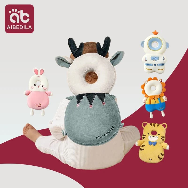 AIBEDILA bébé tête protecteur coussin de sécurité coussin dos prévenir les blessures elfe Lion1-3T enfant en bas âge oreillers de sécurité