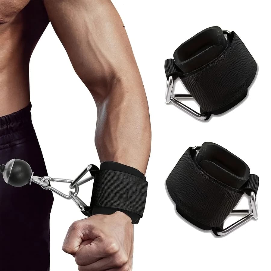 1 pièce de bracelet de fitness réglable avec design antidérapant |   Robuste, adapté aux machines à câbles, à la musculation, aux tractions, à