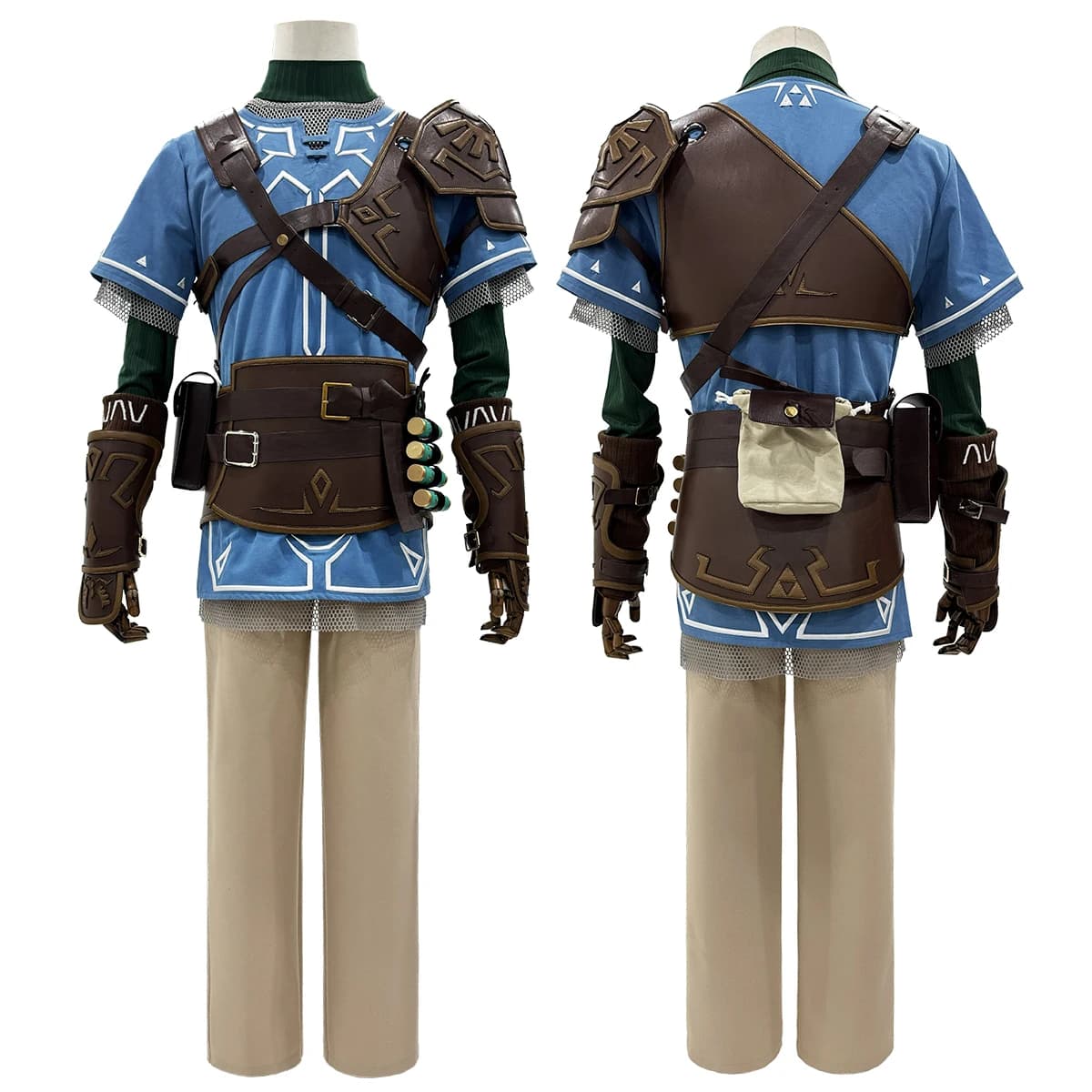 HOLOUN Game Link Cosplay Costume perruque Faux cuir accessoires haut pantalon Halloween noël Convention cadeau