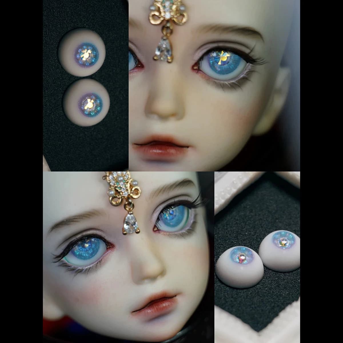 Nouveau globe oculaire de poupée yeux en résine pour 1/6 1/8 1/3 BJD poupée OB11 bricolage globe oculaire fait à la main 10mm/12mm/14mm/16mm
