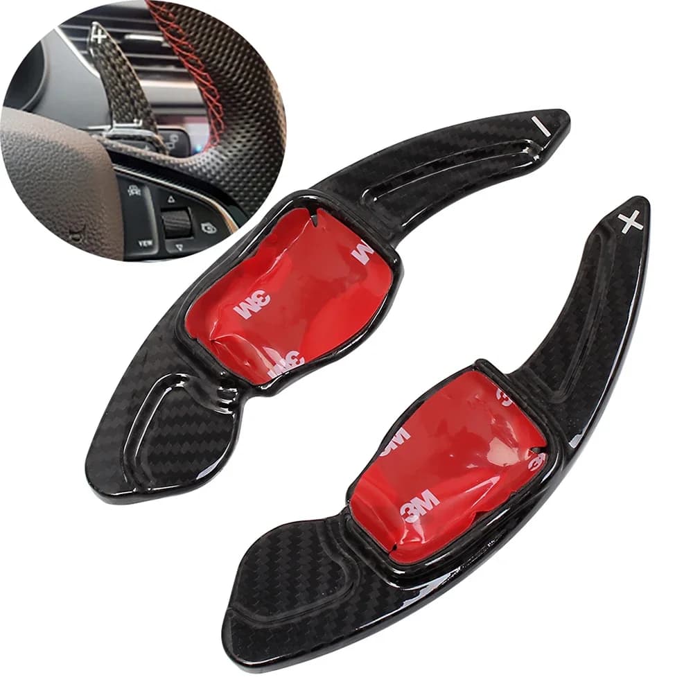 Volant DSG en fibre de carbone, palettes de changement de vitesse pour VW Golf 5 6 MK5 MK6 GTI Jetta Passat gods B7 CC Polo Tiguan Touareg rocco