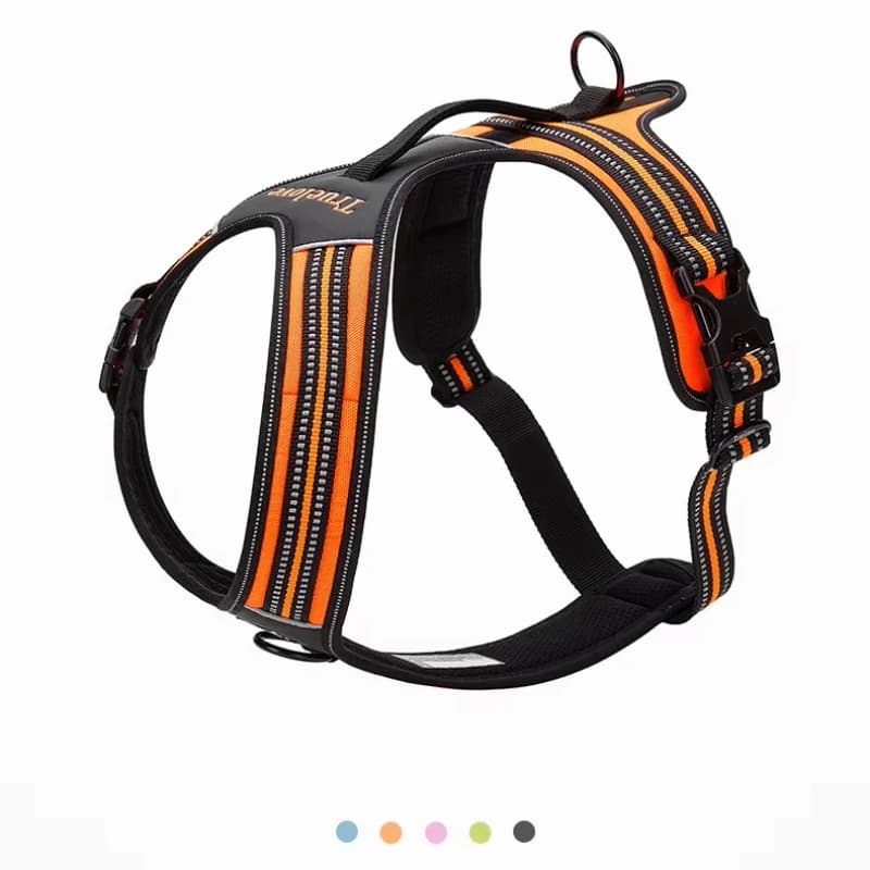 Harnais pour chien en cuir PU non réfléchissant Truelove, anti-évasion, réglable, anti-traction, pour la marche en extérieur, vente de