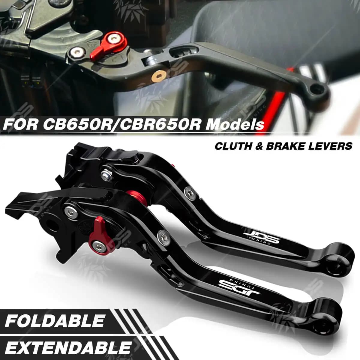 Pour Honda CB650R/CBR650R CB/CBR 650R Levier d'Embrayage Levier de Frein Ensemble de Leviers à Main Frein et Embrayage Réglable Rabattable