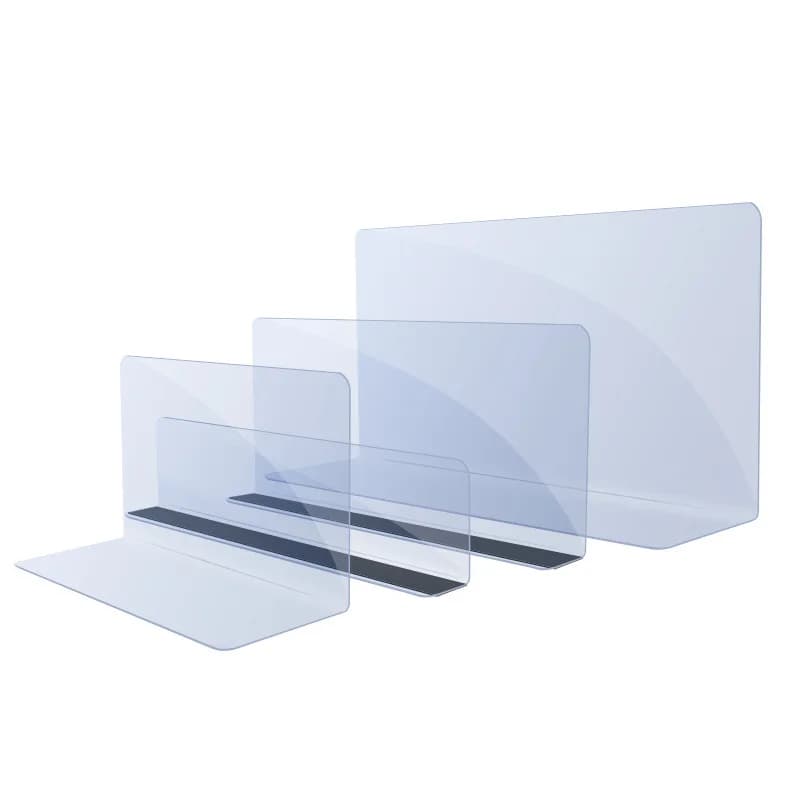 Séparateur d'étagère en PVC Transparent en forme de L, 5 pièces, séparateurs de marchandises de magasin, support de séparation de produits de