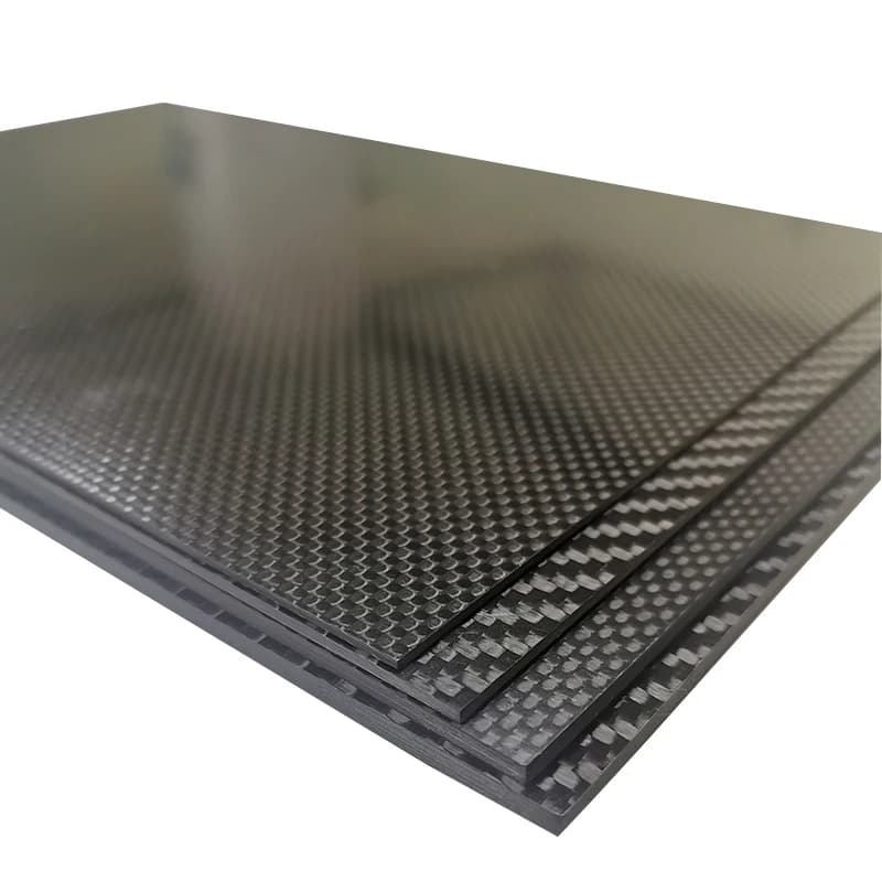 Feuilles de panneau de plaque en fibre de carbone véritable 3K, matériau composite de dureté anti-UV, 195x245mm, 0.25mm, 0.5mm, 1.0mm, 1.5mm,