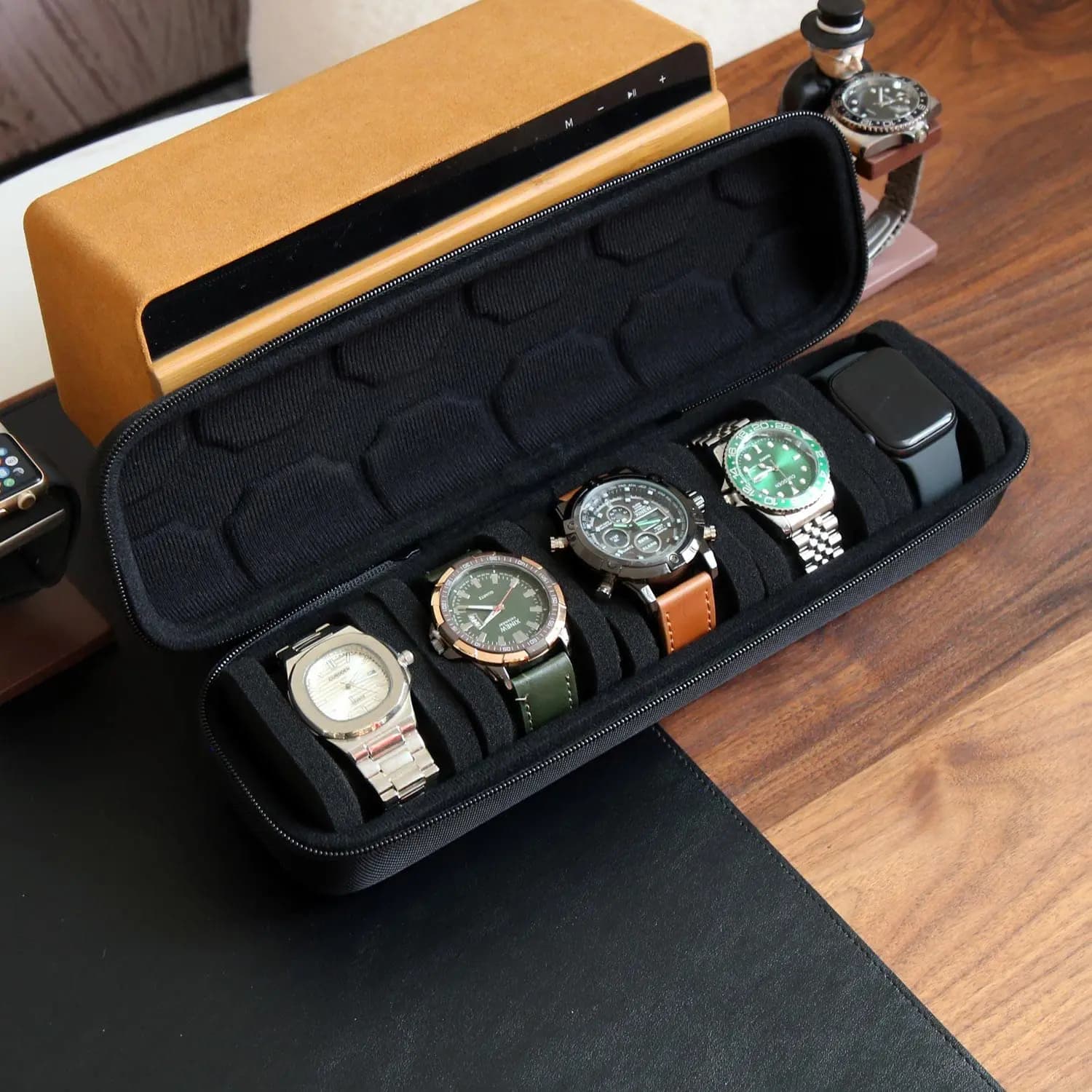 Boîte de rangement de montre de voyage, organisateur Portable étanche, boîte de rangement de montre EVA mallette de transport de montre de voyage