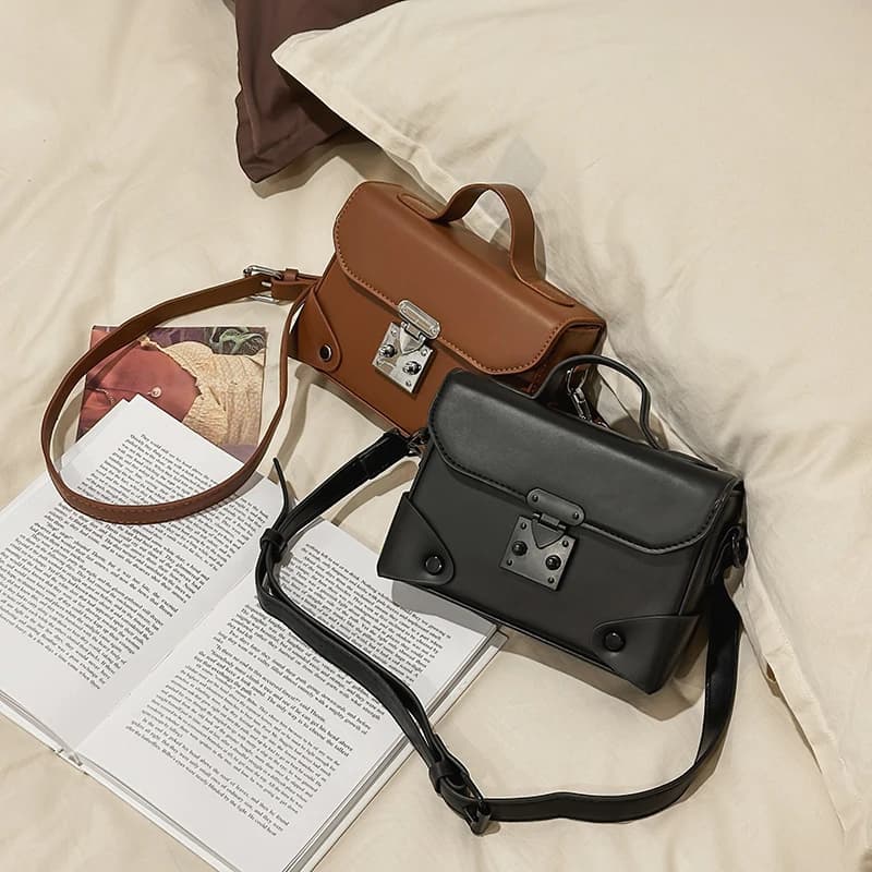 Sac à bandoulière minimaliste pour hommes, sacs à bandoulière en cuir PU à la mode, petit sac messager à rabat, sac à main de styliste unisexe