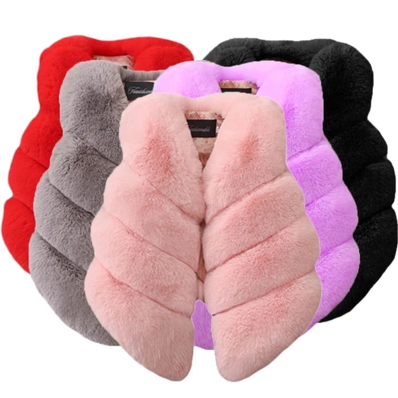 Manteau de Noël en fausse fourrure pour bébé fille, manteau chaud pour enfant, vêtements d'hiver