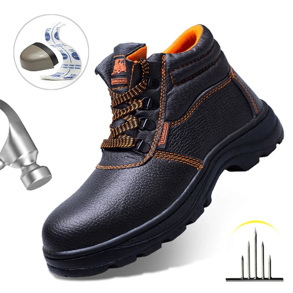 Chaussures de travail chaussures de Protection bottes imperméables de Protection pour hommes chantier de Construction Anti-perçage et fracassant