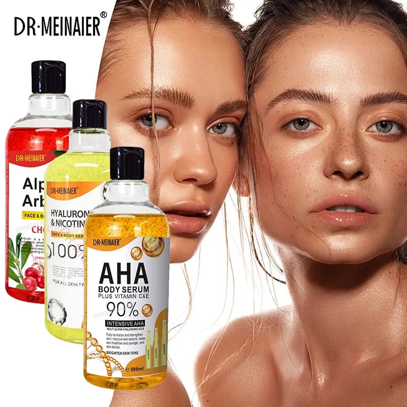 AHA – sérum hyaluronique à la vitamine C, arbutine, correcteur de taches foncées, blanchissant, hydratant, rétrécit les Pores, réparation,