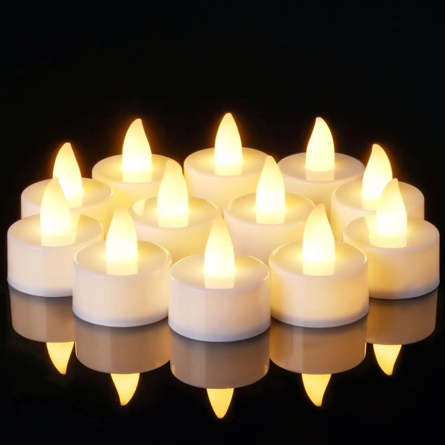 Bougie LED sans flamme souhaitant créatif LED bougie chauffe-plat blanc chaud sans flamme Halloween décor de noël bougie lumière