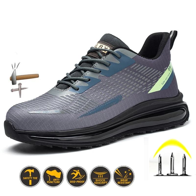 Chaussures de sécurité invisibles pour hommes, bottes de travail pour adultes, chaussures Parker en acier, baskets anti-crevaison, chaussures pour