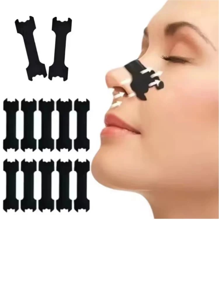 Bandes nasales noires Extra résistantes, 60/30/10 pièces, pour dormir mieux, bandes Anti-ronflement Non invasives pour adultes et enfants