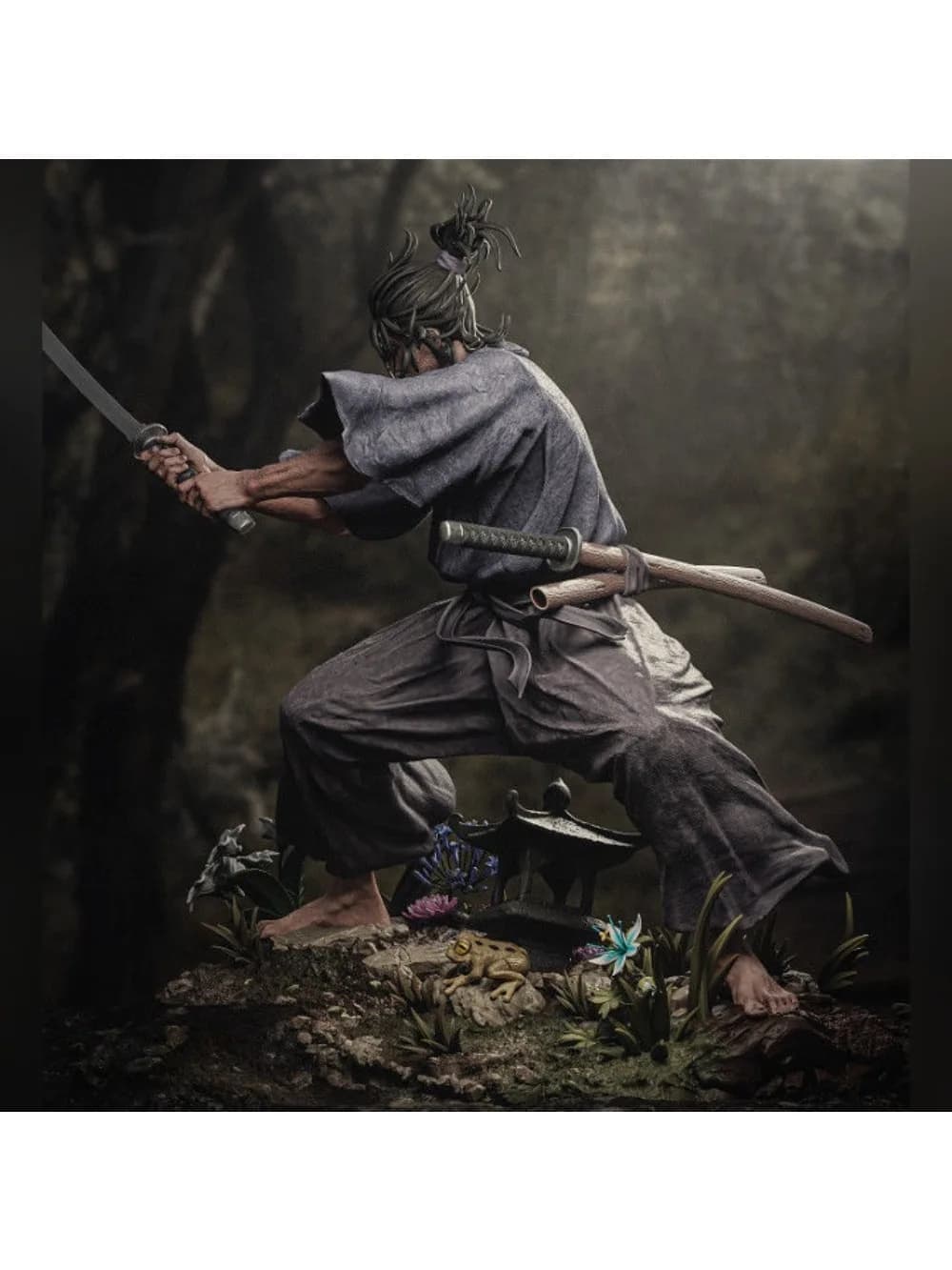 Samouraï Miyamoto Musashi pièces de modèle de haute précision pour l'impression de moule blanc en résine bricolage Figurines non assemblées et