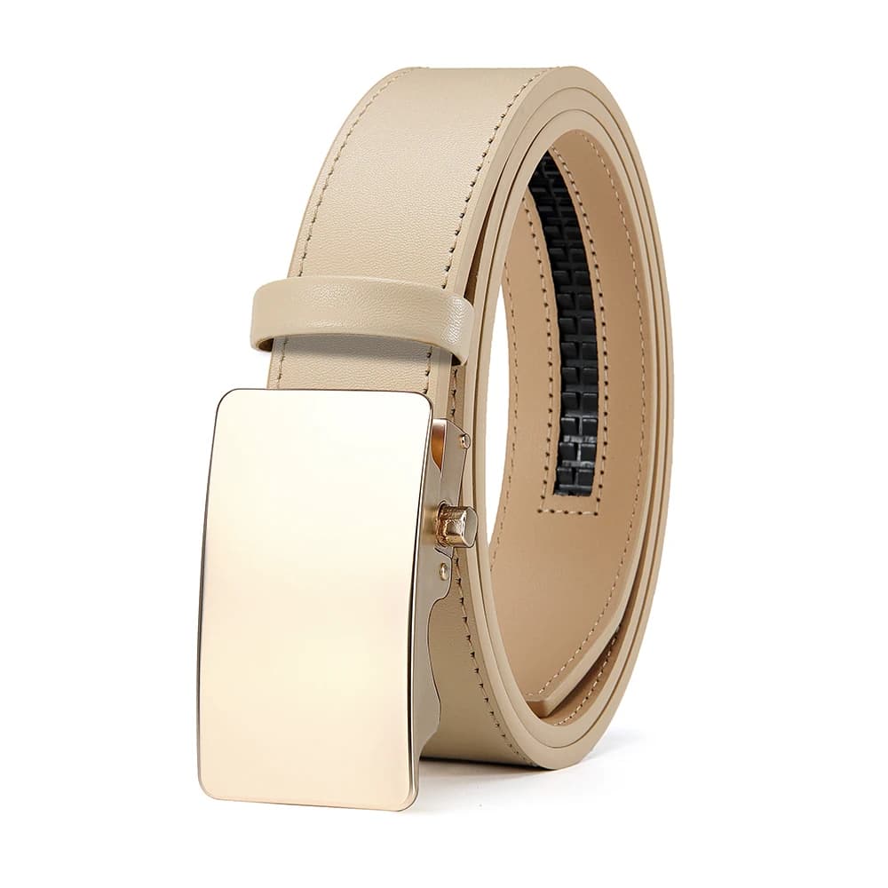 Ceinture à cliquet pour homme, cuir, métal, micro réglable, pantalon formel, peut être vu partout