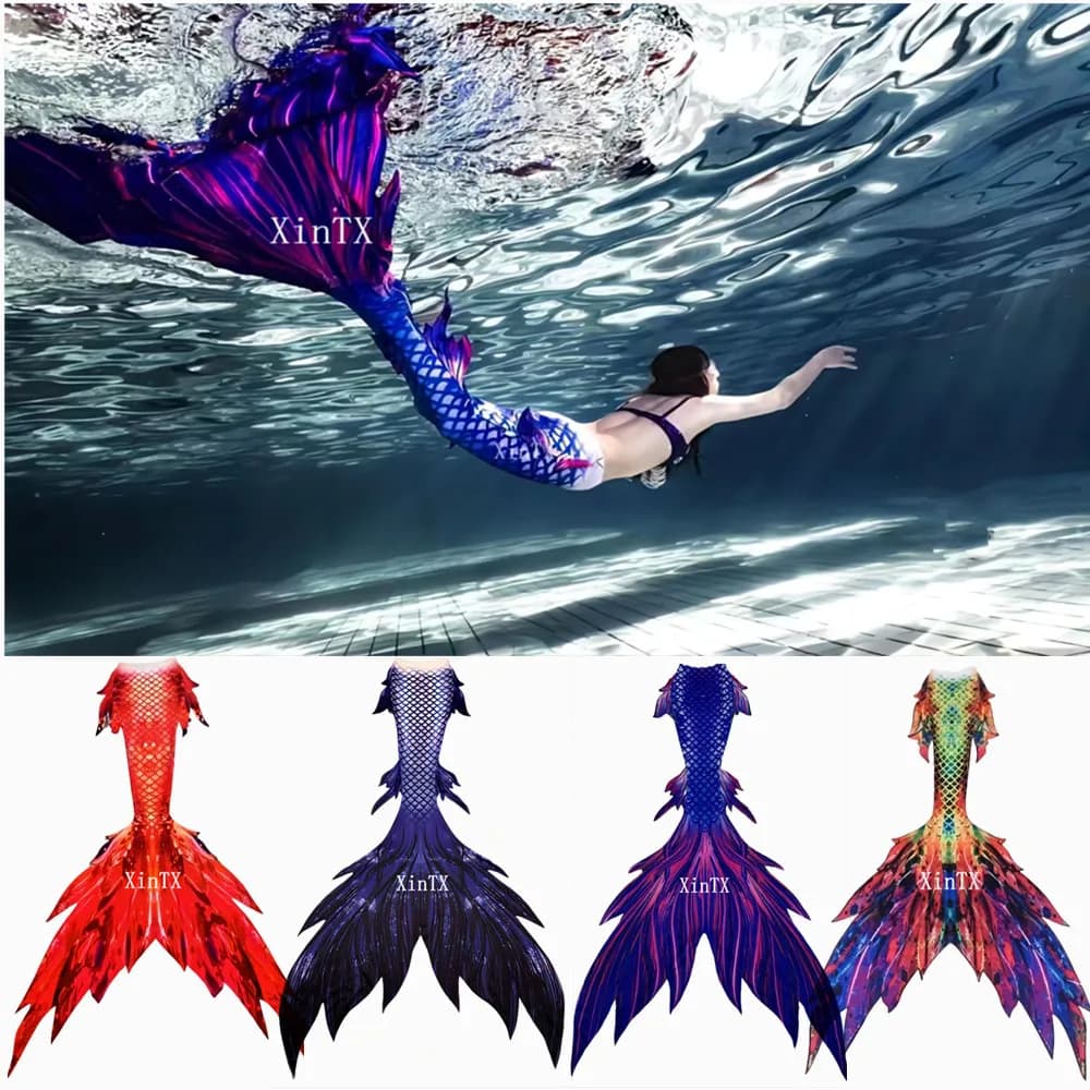 Nouveau maillot de bain queue de sirène pour femme, pour la natation, adapté aux adultes, peut être accompagné d'un monofin, idéal pour la plage,