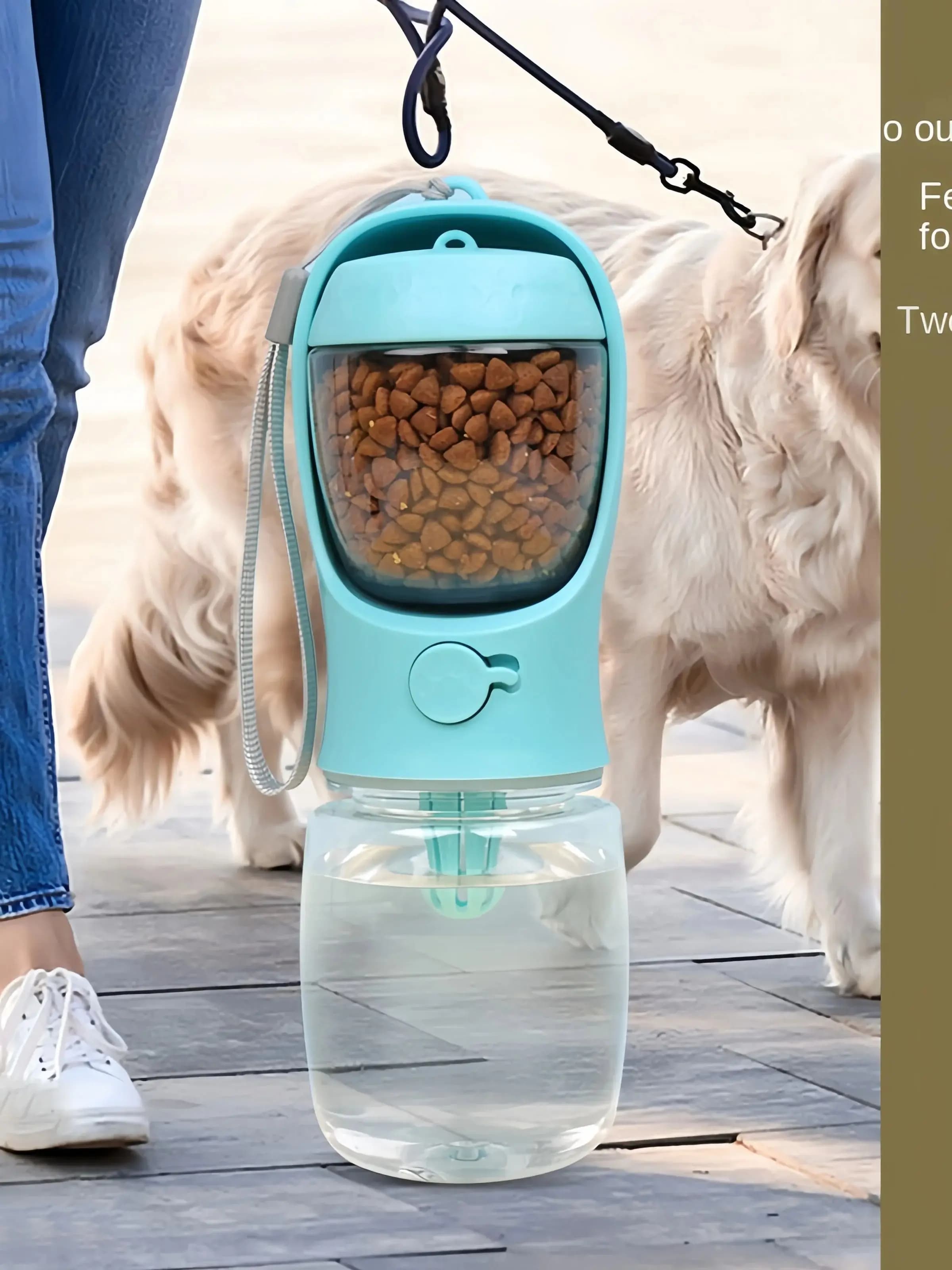 Bouteille d'eau Portable pour chien et chat, avec stockage de nourriture et d'eau, pour chiots, animaux domestiques, bol mangeoire pour chiens,