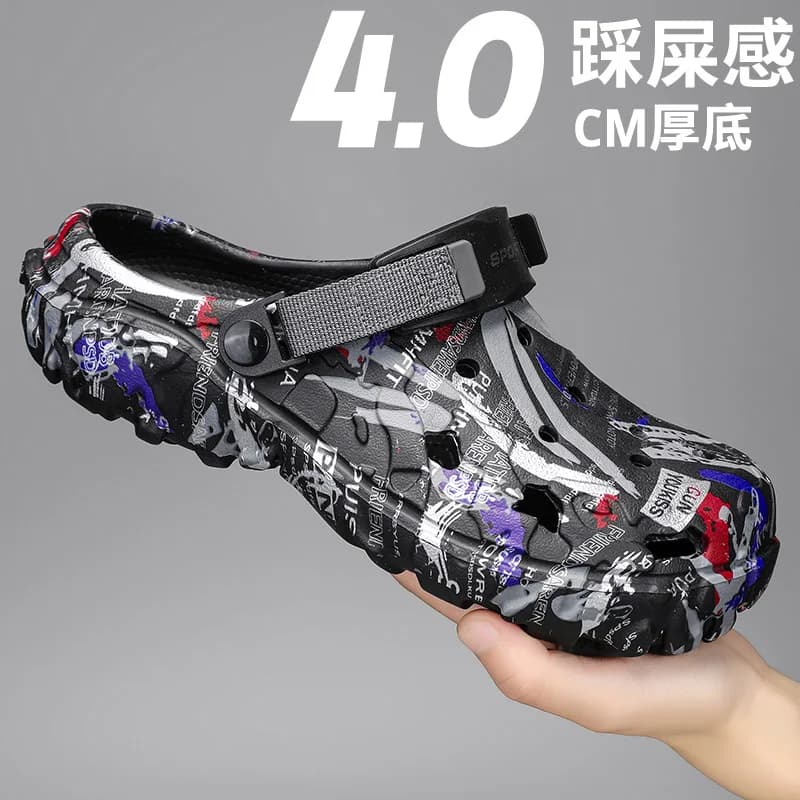 Sandales d'été pour hommes, sabots en EVA, tongs plates tendance, chaussures décontractées pour hommes, grandes tailles 46 47 48 49