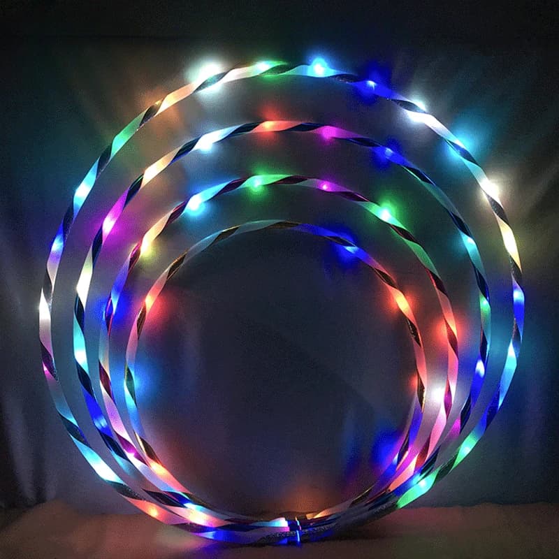 CrossFit Cercle d'exercice pliant Équipement de fitness LED Couleur Cercle de fitness Arts de performance Perte de poids abdominale Fitness léger