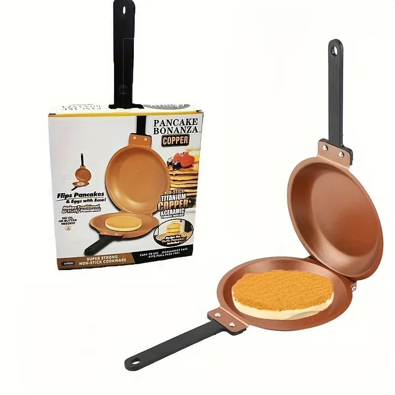 Poêle à frire Double face antiadhésive avec revêtement en céramique, crêpière, Pot à pain et aux œufs, ustensiles de cuisine ménagers,