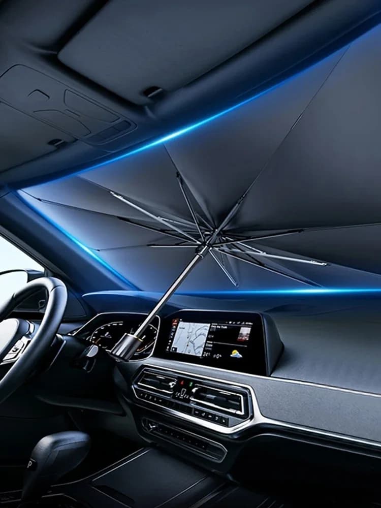 Pare-soleil de pare-brise de voiture pliable multi-usages, protection intérieure, parasol automatique, couvertures avant de parapluie, pièces