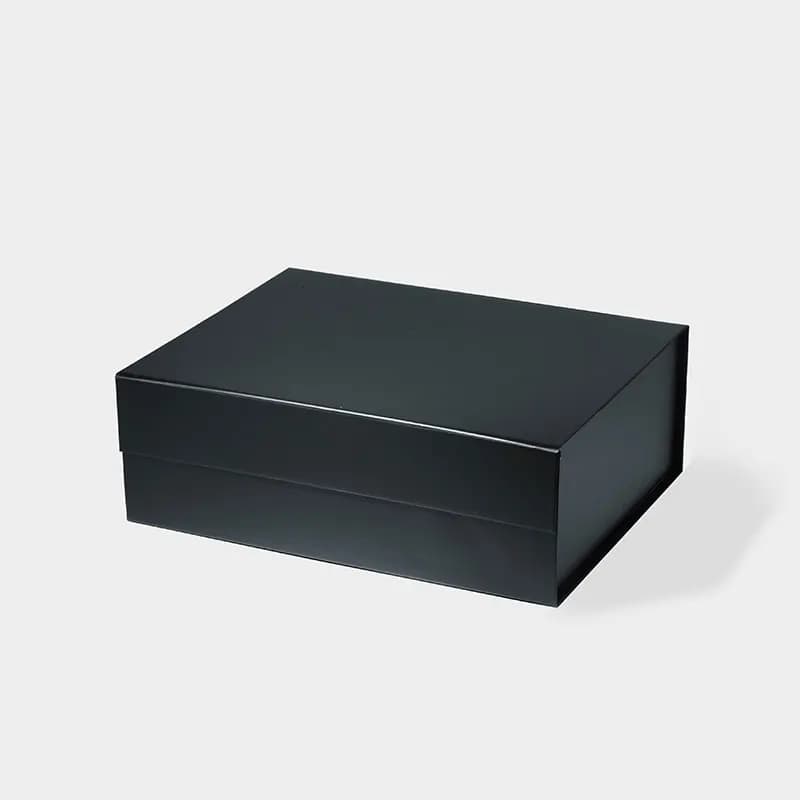 Geotobox 33x25,5x11,5cm |   Coffrets cadeaux populaires A4 à fermeture magnétique rigide de luxe, taille profonde, noir et blanc, 31.4x24.5x11.1cm