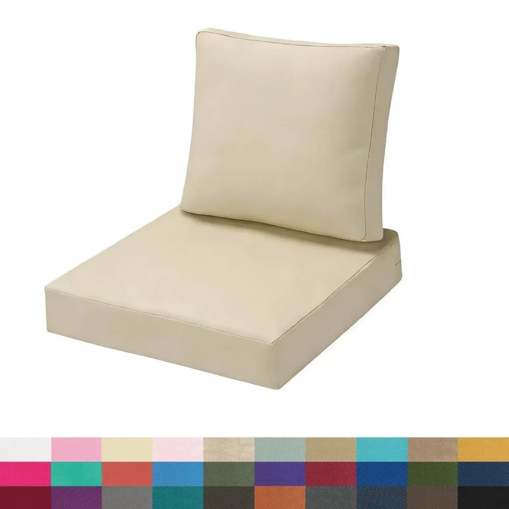 Ensemble de coussins imperméables personnalisés pour siège/dossier, coussins de chaise, de canapé, de banc, coussin de dossier de patio,