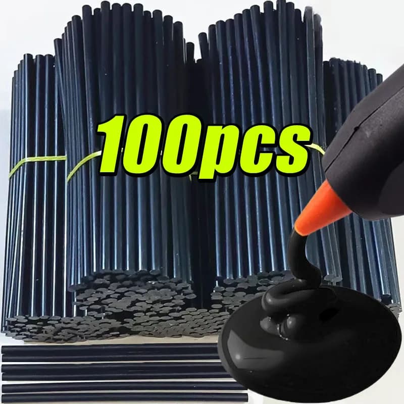 Bâtons de colle thermofusible noir, outil de débosselage, adhésif thermofusible coloré EVA pour voiture, bricolage, artisanat d'art, réparations