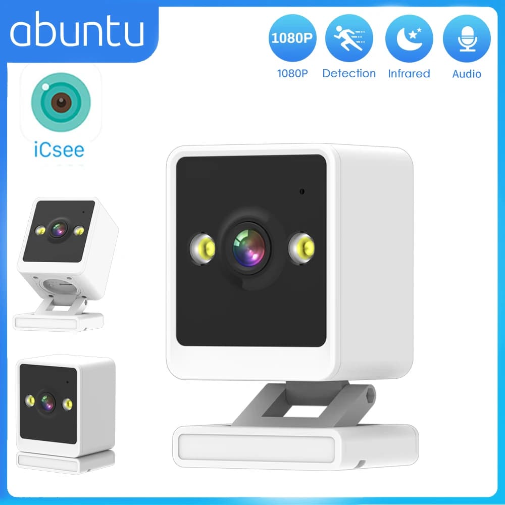 Mini Caméra de permission Intérieure Wifi HD 1080P pour Bébé, Moniteur d'Animaux de Compagnie, Enregistrement Vidéo, 2 Voies, Audio, Sécurité,