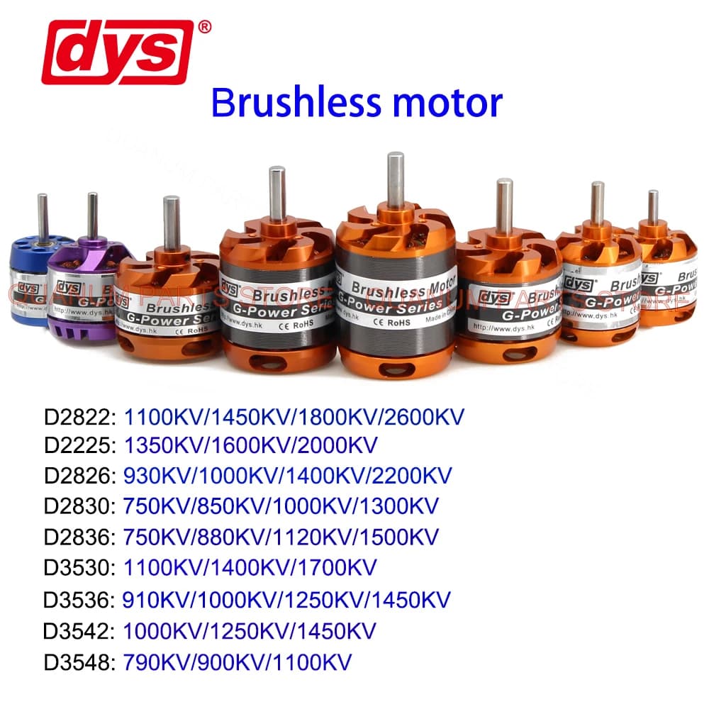 DYS Aeromodel 2225 2822 2212 2826 2830 2836 3530 3536 3542 3548 moteur sans balais pour avion Multicopters RC avion à voilure fixe
