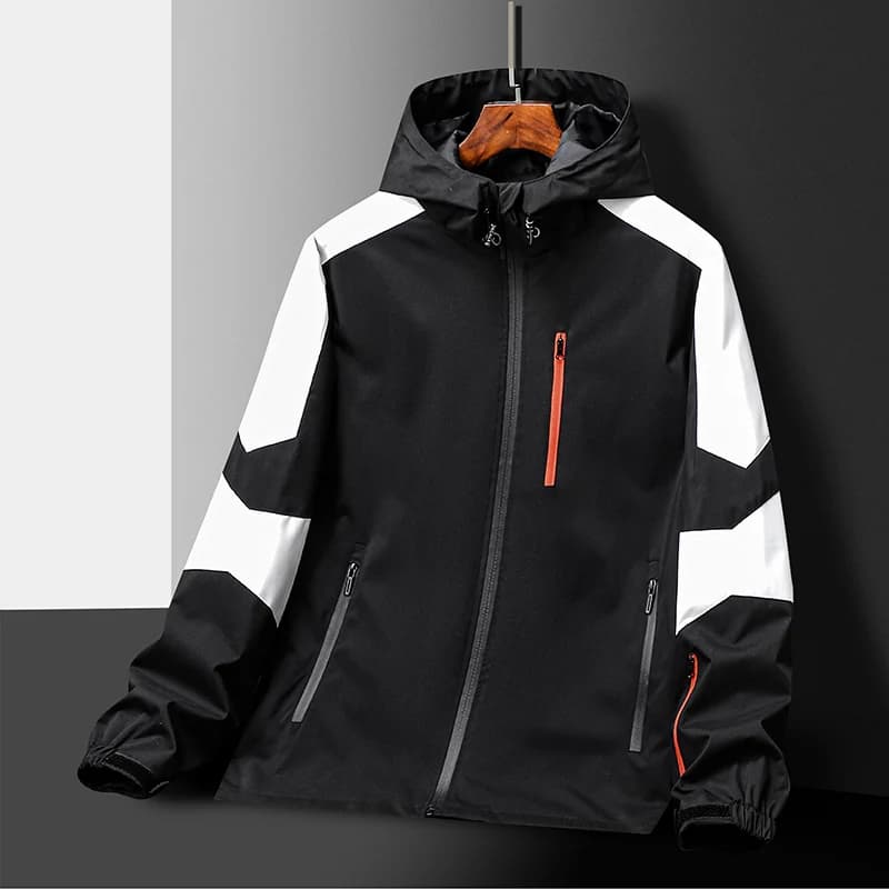 Veste d'extérieur urbaine pour enfants, Version Design à capuche de la mode ample, tissu imperméable pour tous les temps, respirant et confortable