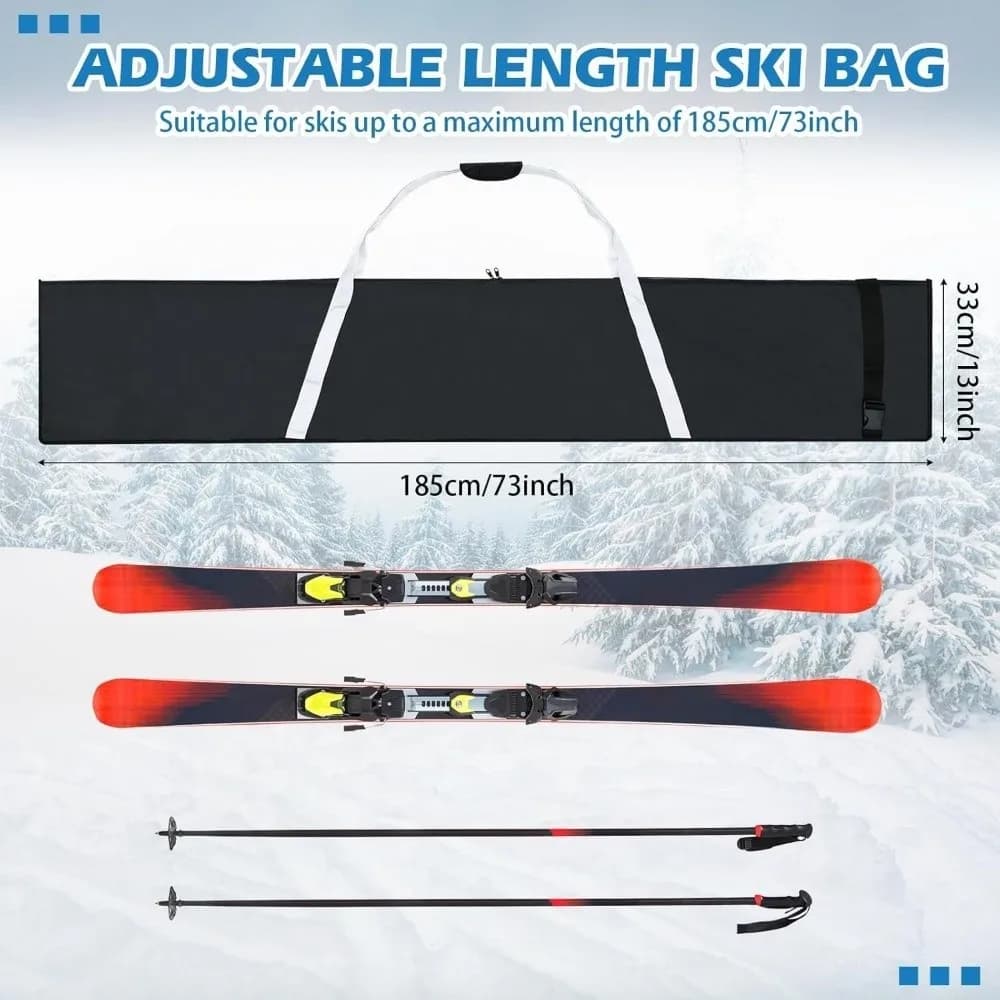 Sac de snowboard spacieux et étanche, sac de ski réglable et protecteur, porte-snowboard portable anti-poussière pour les voyages de ski