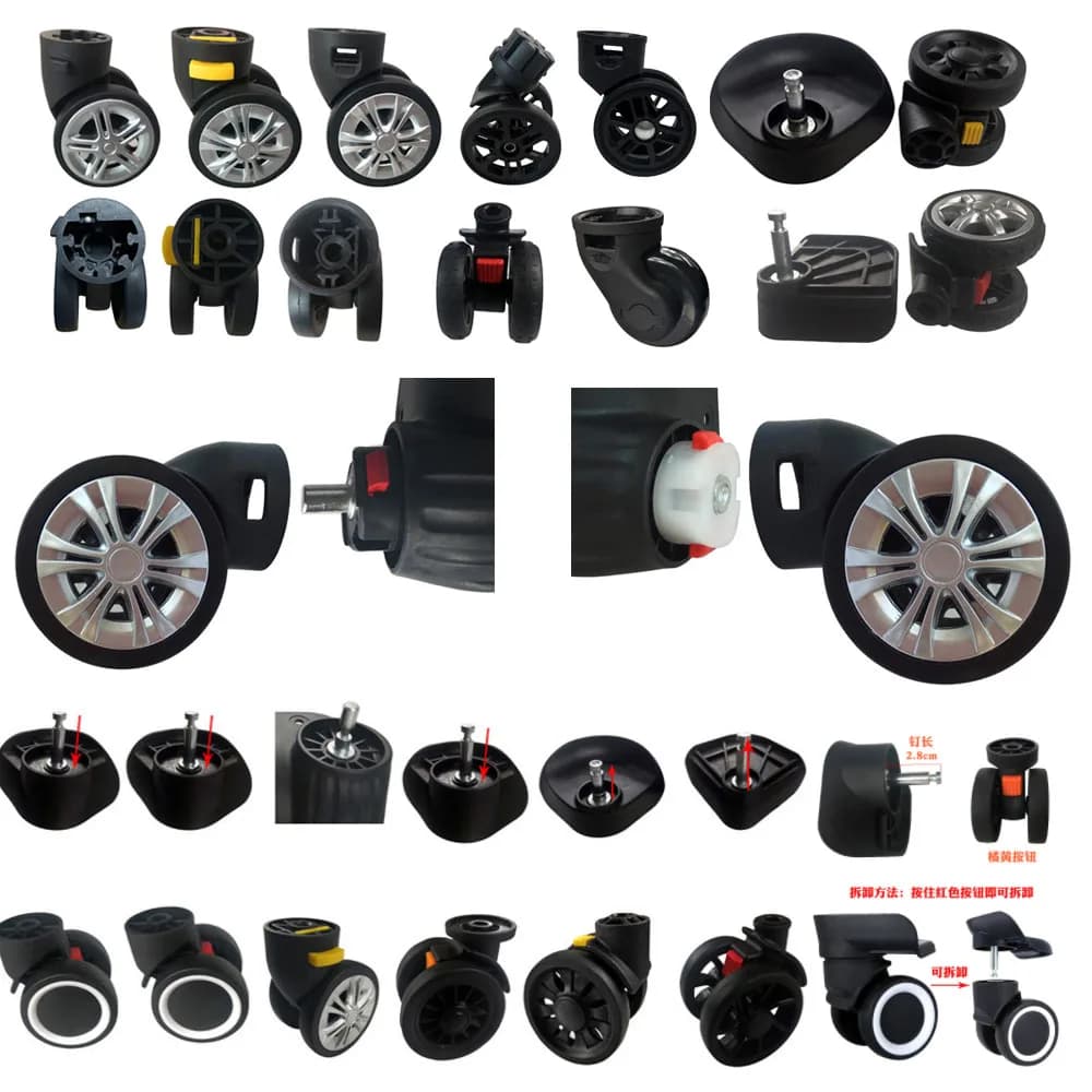 Accessoires de remplacement de bagages pour valise, roues universelles amovibles démontables, pièces de réparation de poulie de roue détachables