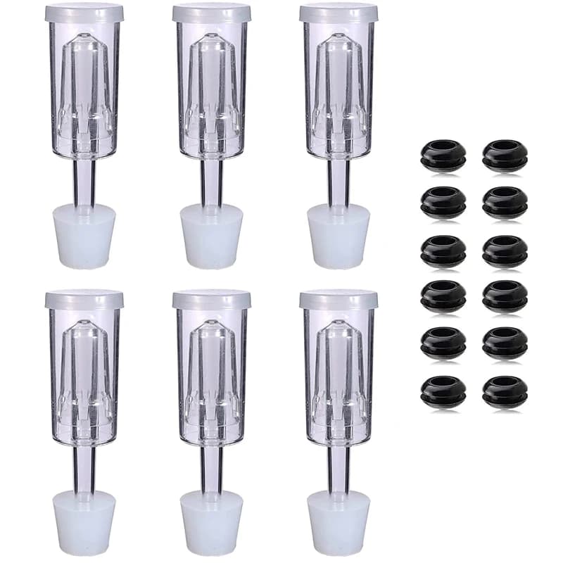 Ensemble de sas en plastique pour brassage à domicile, avec œillets en Silicone, cylindre de bière, fermenteur, serrure d'air, échappement