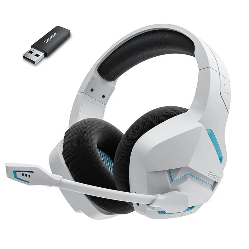 BINNUNE BW01 casque de jeu sans fil pour PC PS4 PS5 Playstation 4 5, 2.4G sans fil Bluetooth USB casque de joueur avec micro