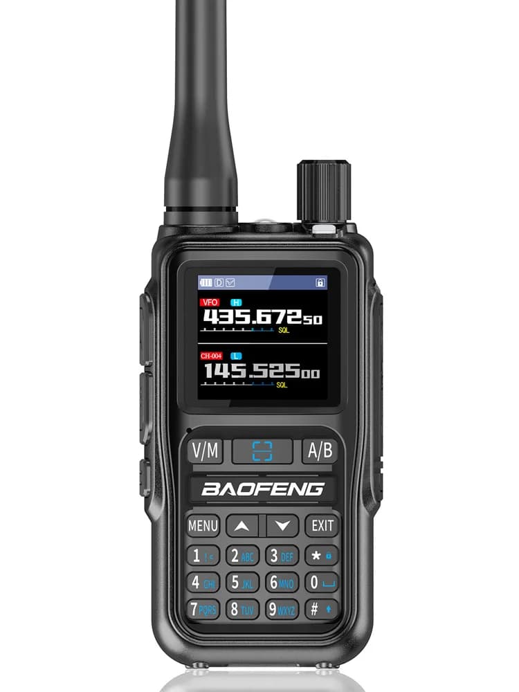 Baofeng 5Rmini talkie-walkie avec programmation Bluetooth, récepteur aviation, double émetteur PTT, clé de transmission, pour voyages en