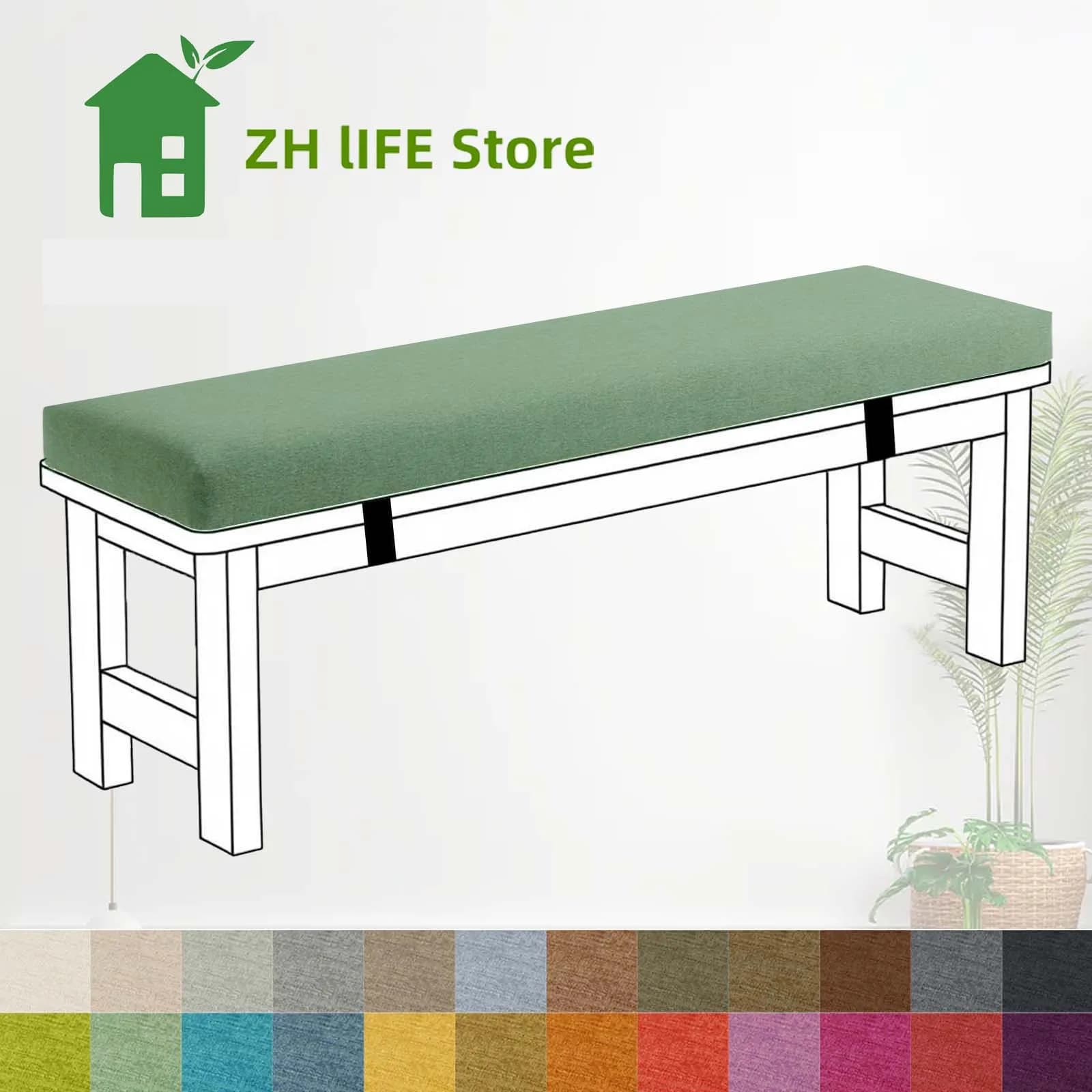 Coussins de banc personnalisés de 3cm avec boucles, coussin de siège pour chaise de Piano, matelas Long, boîte à chaussures de jardin décorative,