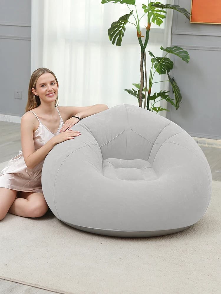 Canapé paresseux gonflable pliable et Portable, chaise gonflable en Pvc pour salon, Camping en plein Air, chaise longue de plage pratique