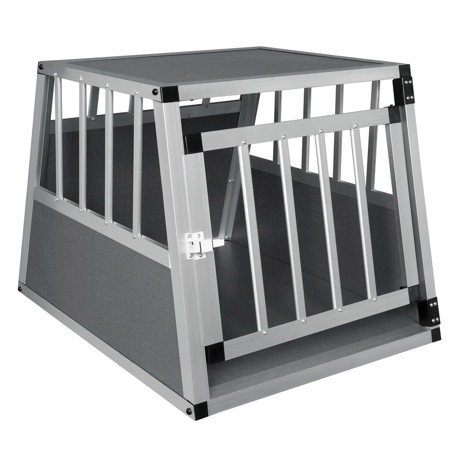 Boîte de transport en aluminium EUGAD pour chiens, chats, animaux de compagnie, cage intérieure et extérieure respirante 69x54x50cm, transporteur
