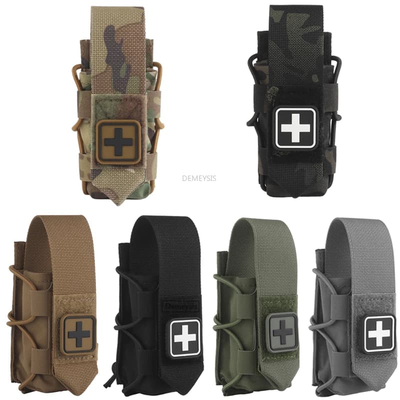 Pochette tactique universelle pour garrot, support de garrot EMT, petite pochette de premiers secours pour traumatismes, sac de rangement pour