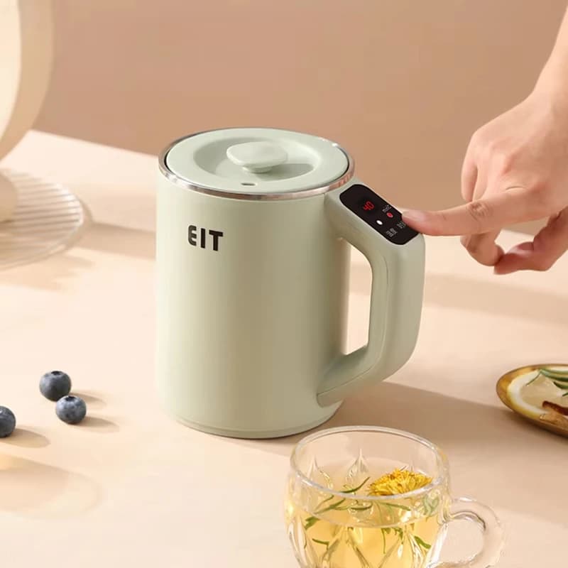 Bouilloire Électrique de 600ml, Pot de Conservation de la Santé, Eau Bouillie, Théière, Multicuiseur, Tasse Chauffante Électrique, Tasse à