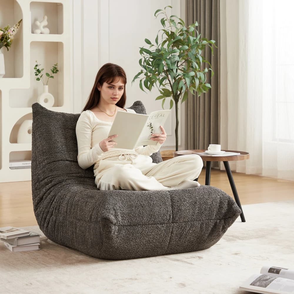 Canapé Togo moderne en chenille, fauteuil de sol, canapé sac de rangement, fauteuil de style Togo avec mousse à mémoire de forme, canapé de sol