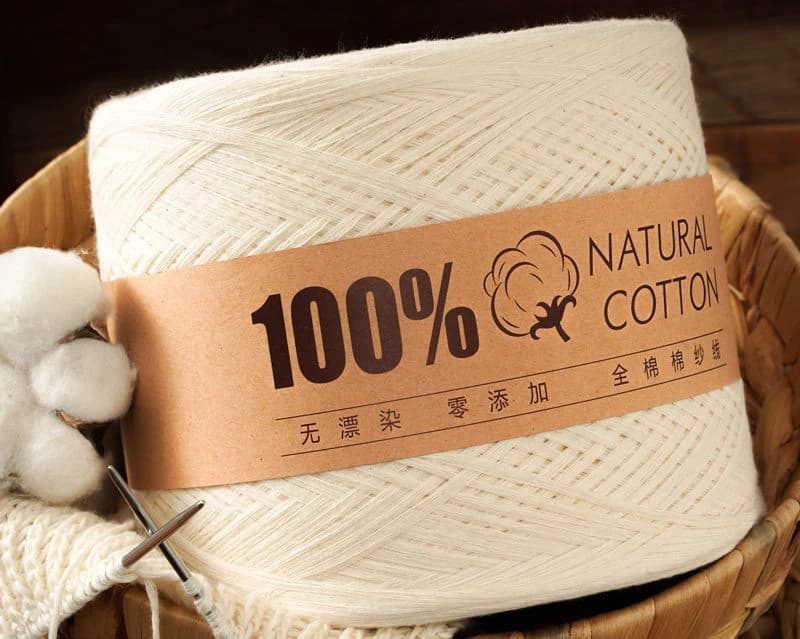 Fil de Coton à tricoter, cordons en Coton brut Non blanchi, vêtements pour bébé, Cochet, écharpe, pull, 500 grammes/boule